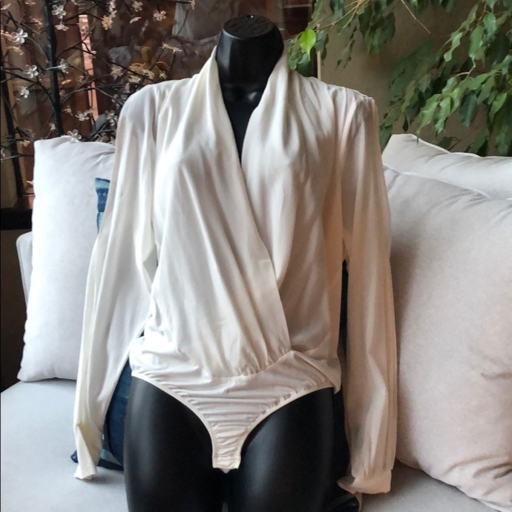 Brand Bew body suit with cold shoulder sleeve